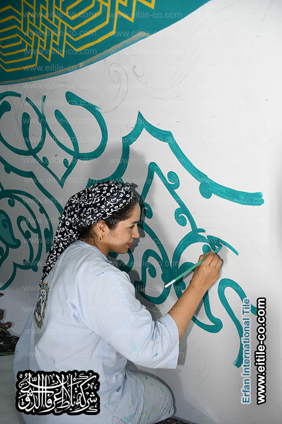 Painting Islamic contents for under dome, www.eitile-co.com