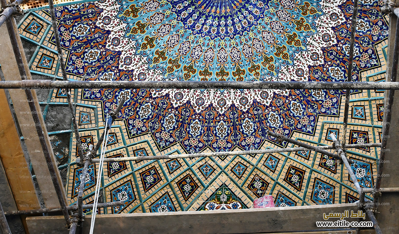 بلاط مصنوع يدويًا لباب مدخل المسجد، www.eitile-co.com