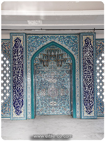 Design & manufacture handmade tiles for mosque mihrab decoration, www.eitile-co.com