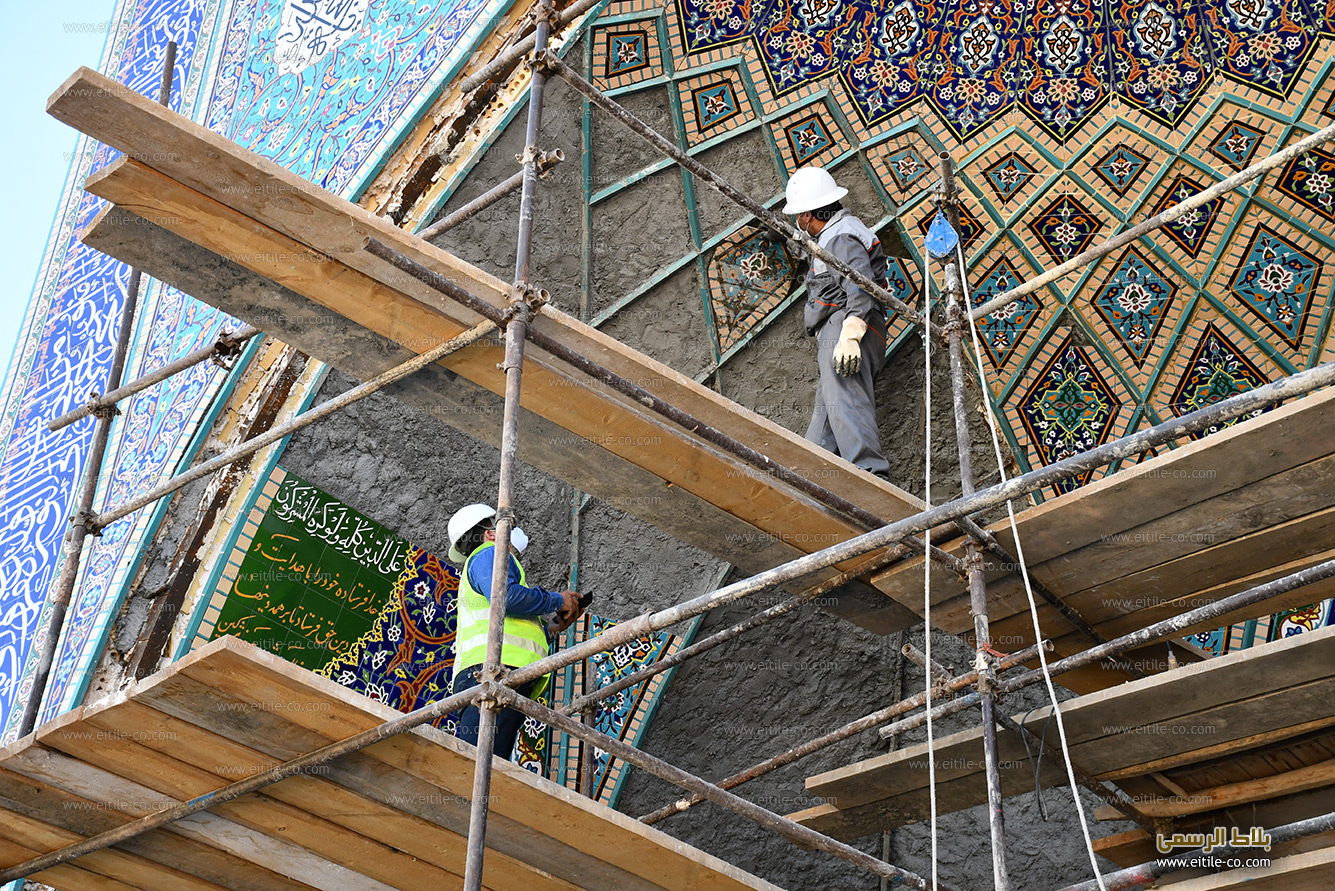 بلاط مصنوع يدويًا لباب مدخل المسجد، www.eitile-co.com