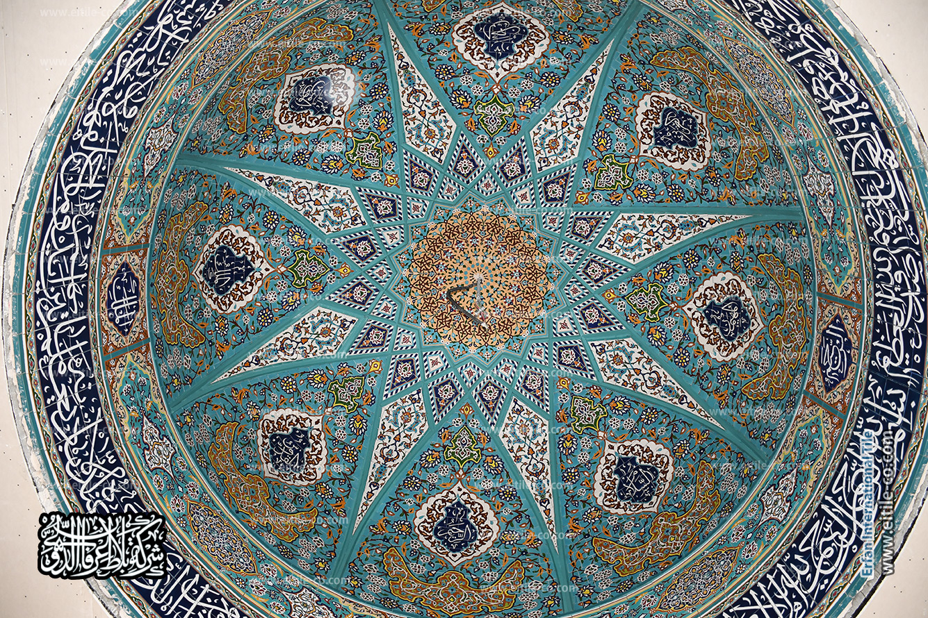 Under dome tile panel manufacturer, Al Harthi mosque, Muscat, Oman, www.eitile-co.com