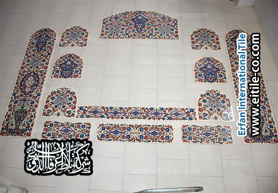 جدار تلفزيون فاخر مزين ببلاط يدوي الصنع، مصمم بألوان ونقوش وأشكال مخصصة من EITile — www.eitile-co.com