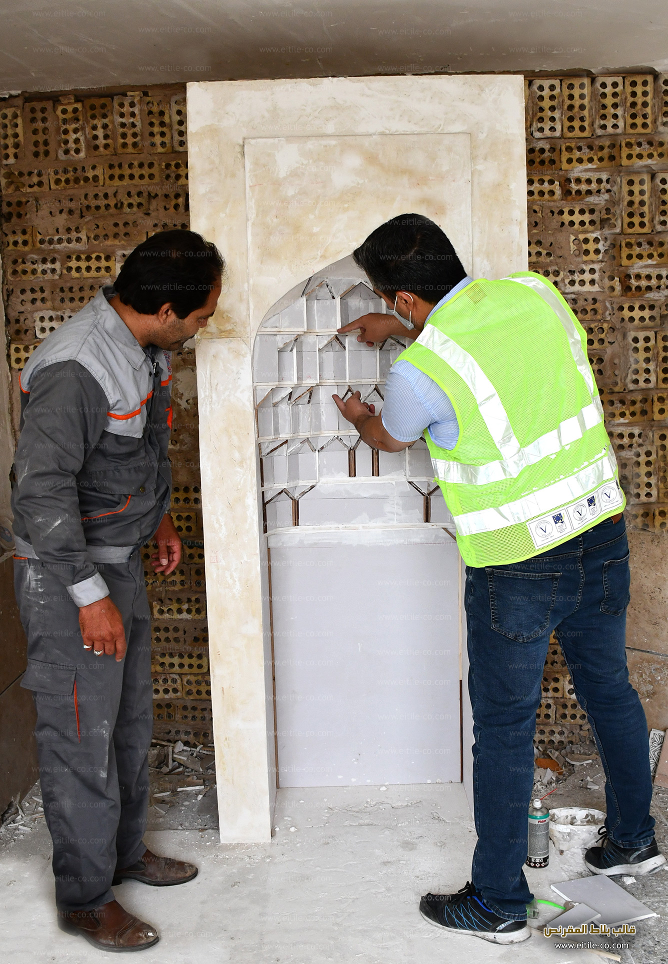 Mosque Mihrab Muqarnas tile panel designing and manufacturing, www.eitile-co.com