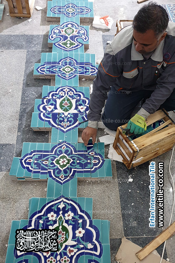 قامت شركة عرفان الدولية بتصميم وتصنيع وتركيب البلاط المصنوع يدويًا لقبة ضريح الإمام أبي منصور الماتريدي في سمرقند, www.eitile-co.com