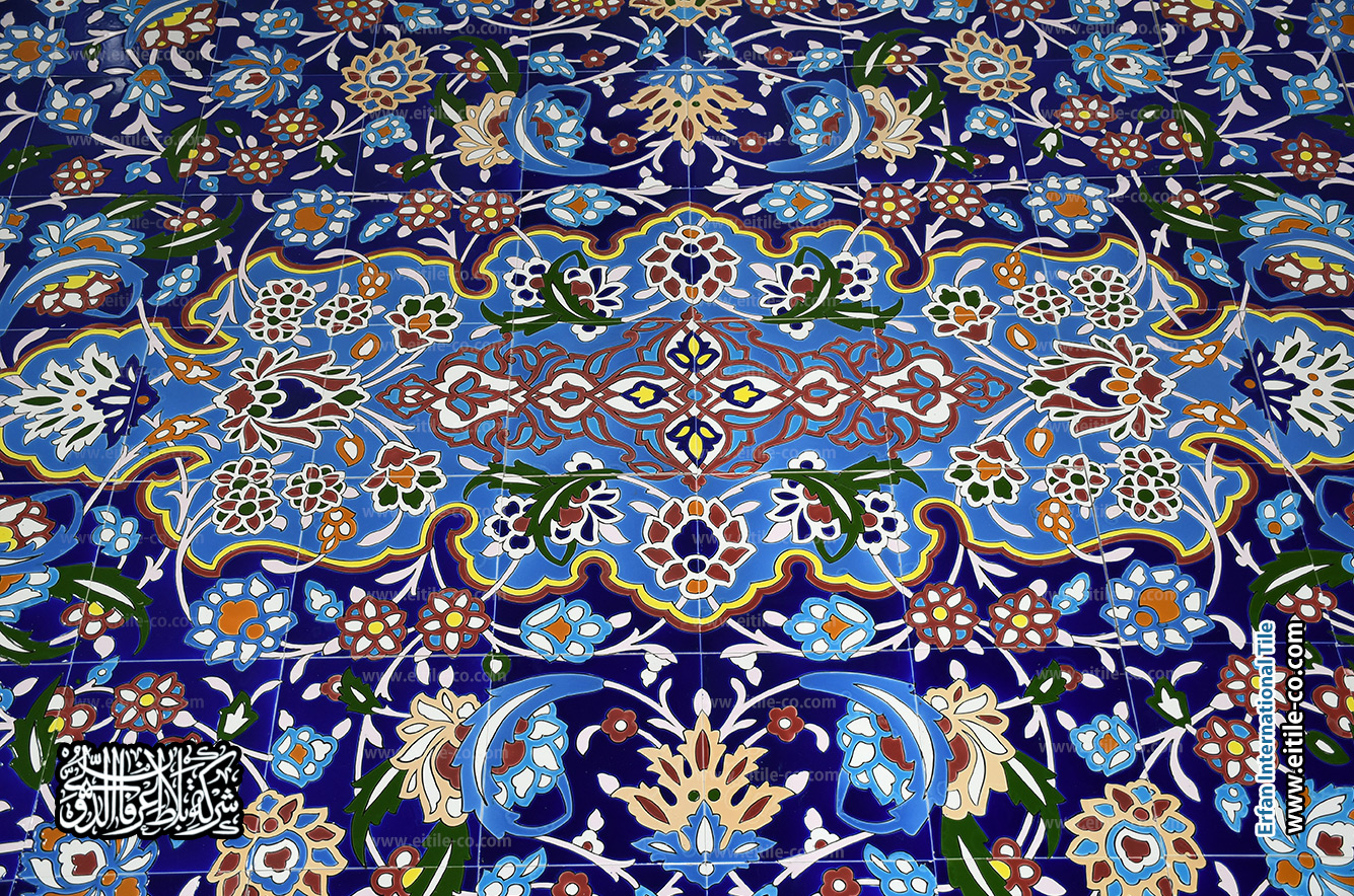 نوفر بلاط سيراميك يدوي مستوحى من نقوش السجاد الأصيلة، مع دعم كامل لعمليات التصنيع والتركيب في أي مكان حول العالم، www.eitile-co.com