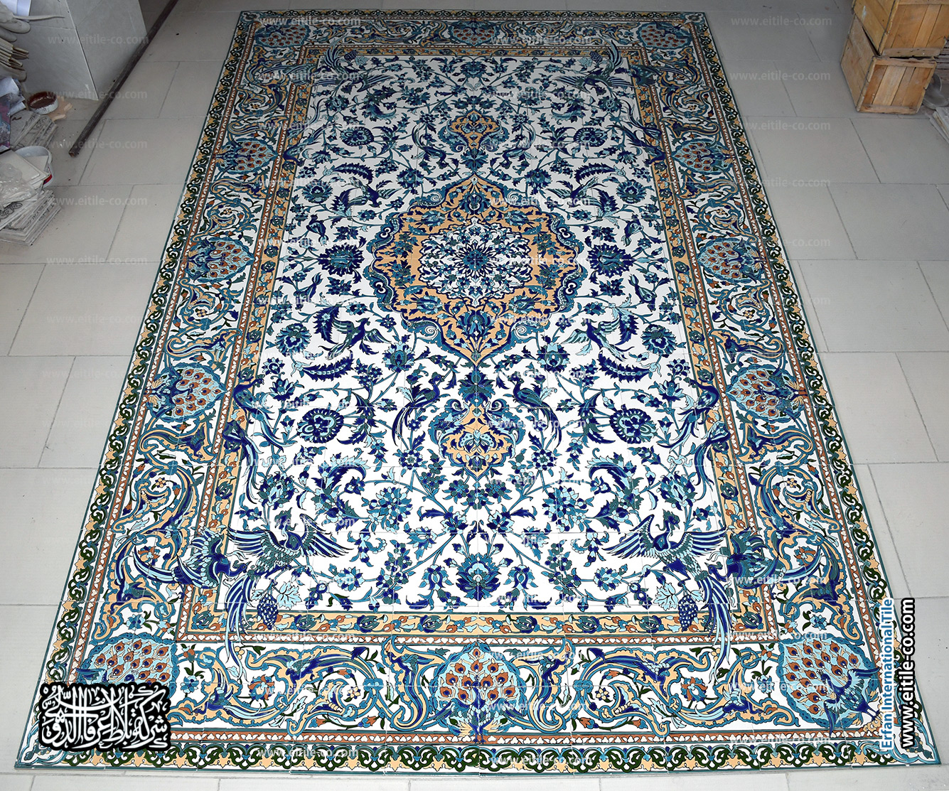 تصميم وتنفيذ سجاد بلاطي فاخر بتقنية السبعة ألوان لكافة أنحاء العالم، www.eitile-co.com