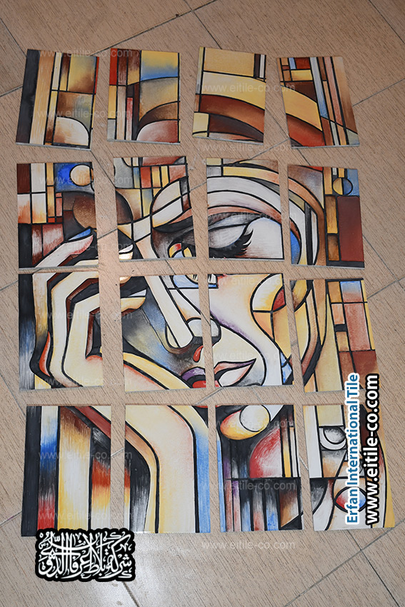 بلاط جداري فاخر بأسلوب التكعيبية للمشاريع المعمارية. www.eitile-co.com