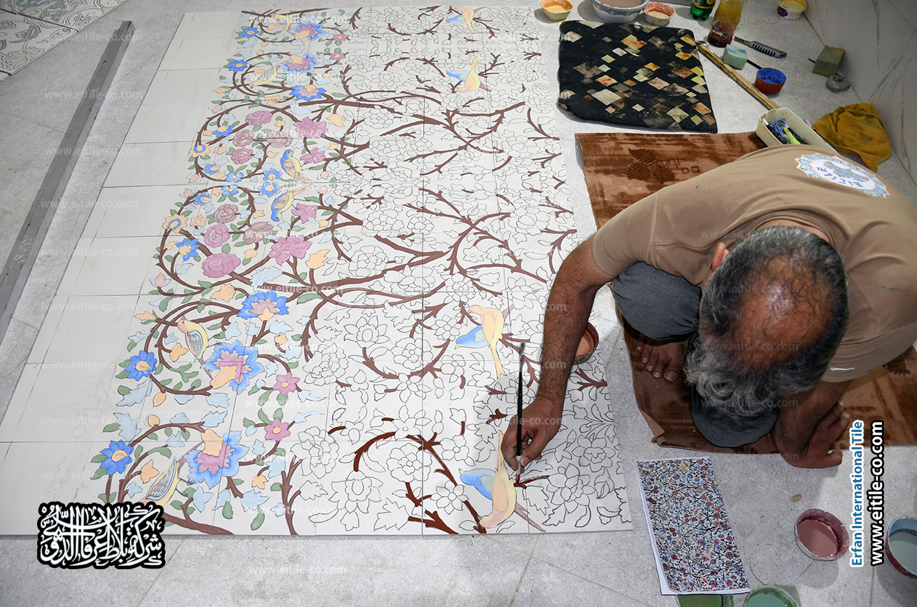 EITile Co تقدم بلاطات سبعة ألوان مصنوعة يدويًا برسومات فنية تلبي متطلبات المشاريع العالمية، www.eitile-co.com